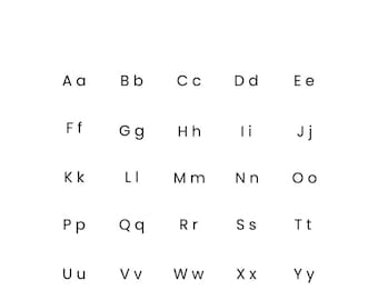 Neutral Boho Alphabet Cards for Toddler Learning