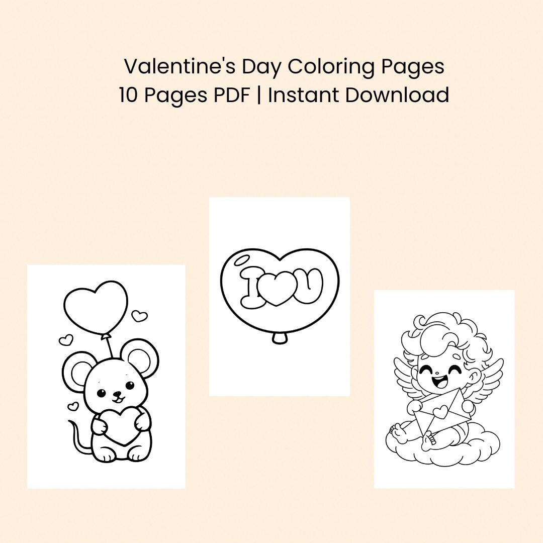 Valentine's Day Coloring Pages for Kids | Printable Preschool Activity ...