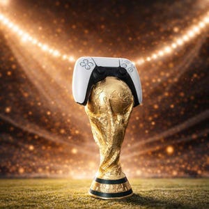 3D Printed World Cup Trophy PS5 Controller Stand 25 CM