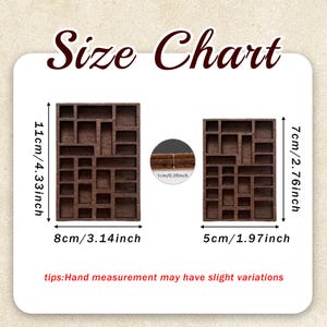Holz Miniatur Schmuck Regal, Kristall Display Tablett, kleiner Edelstein Organizer, Geschenk für Rock Sammler, Vintage Style Schmuck Aufbewahrung Bild 3
