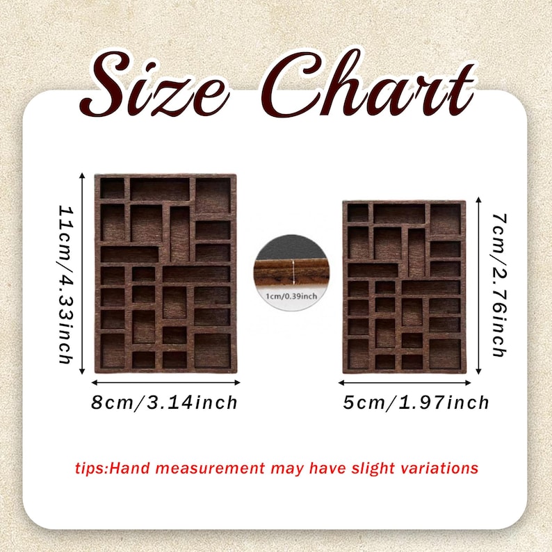 Holz Miniatur Schmuck Regal, Kristall Display Tablett, kleiner Edelstein Organizer, Geschenk für Rock Sammler, Vintage Style Schmuck Aufbewahrung Bild 3