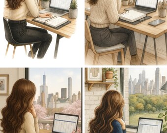 NYC Seasons Wall Art Bundle - Printable, Digital Download