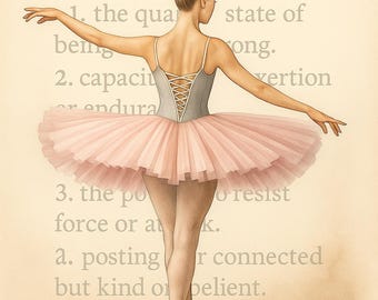 Ballet Wall Art, Inspirational Clip Art, Digital Download, Printable