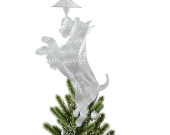 Schnauzer Star Christmas Tree Topper, Schnauzer, Holiday Decoration, Christmas Gift, Handmade