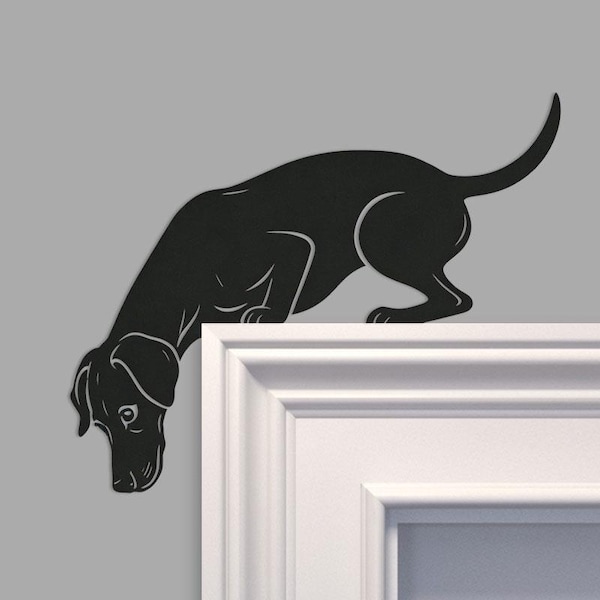 Weimaraner Metal Door Topper