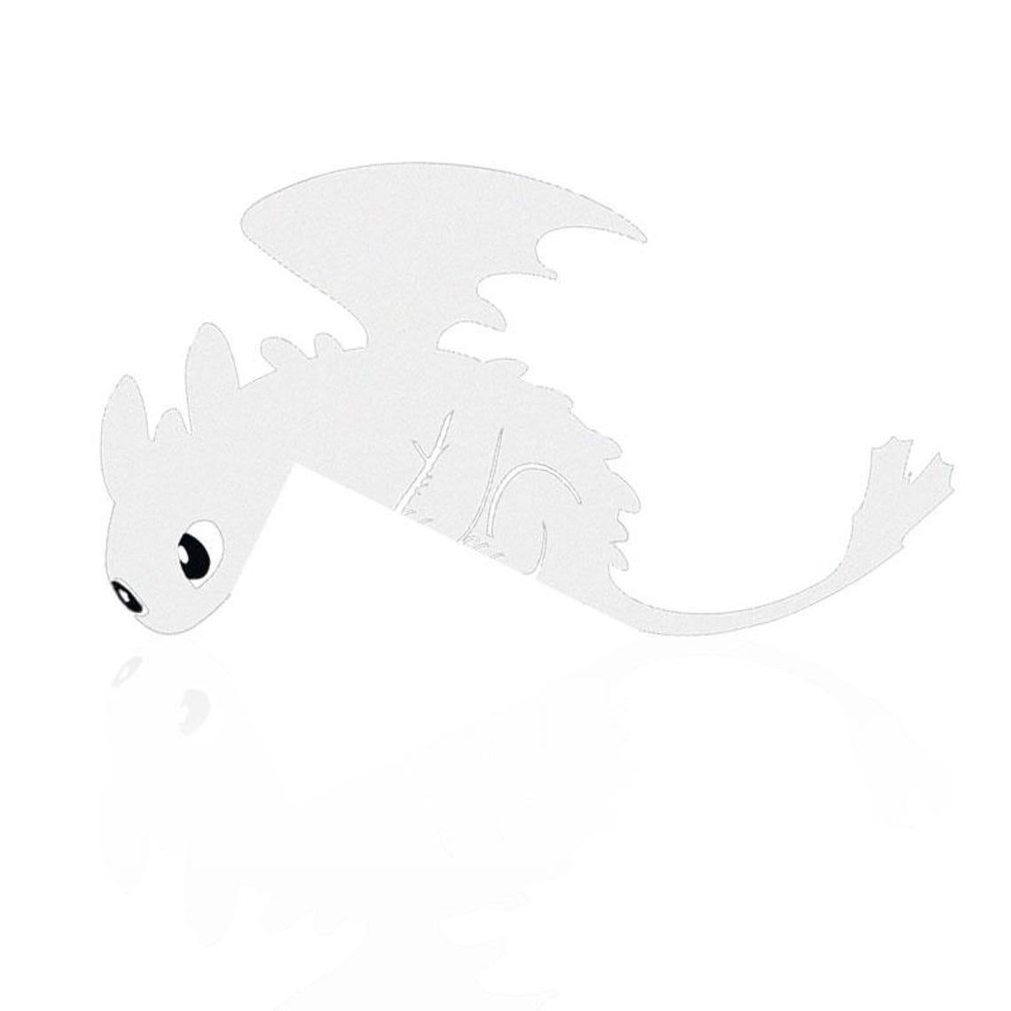 Tree Topper Toothless White Toothless Dragon Metal Door Topper - Etsy