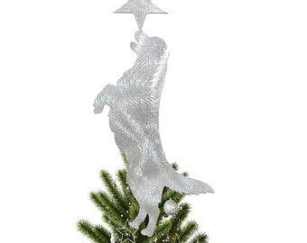 Puntale per albero di Natale a forma di stella Golden Retriever, Golden Retriever, decorazione natalizia, regalo di Natale, fatto a mano