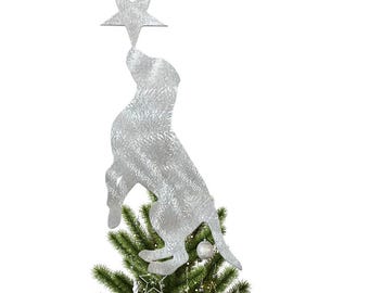 Labrador Star Christmas Tree Topper, Labrador, Holiday Decoration, Christmas Gift, Handmade