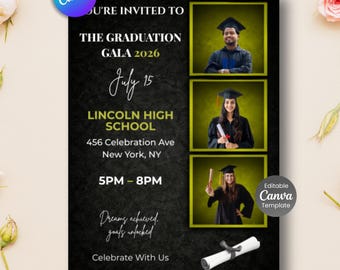 Graduation Invitation 2026 | Modern Photo Grad Announcement (Digital Download)