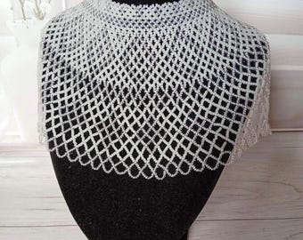 Hochzeit Perlen Halskette |  Weiße Perlen Bib Halskette | Ukrainische handgemachte Brautschmuck