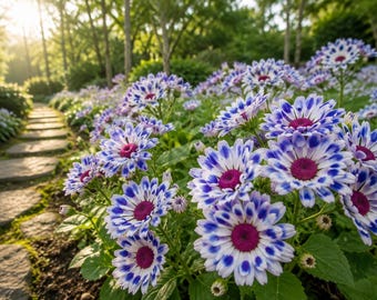 Blue White Mum Chrysanthemum Seeds – Annual Garden Flowers (200+ Seeds)