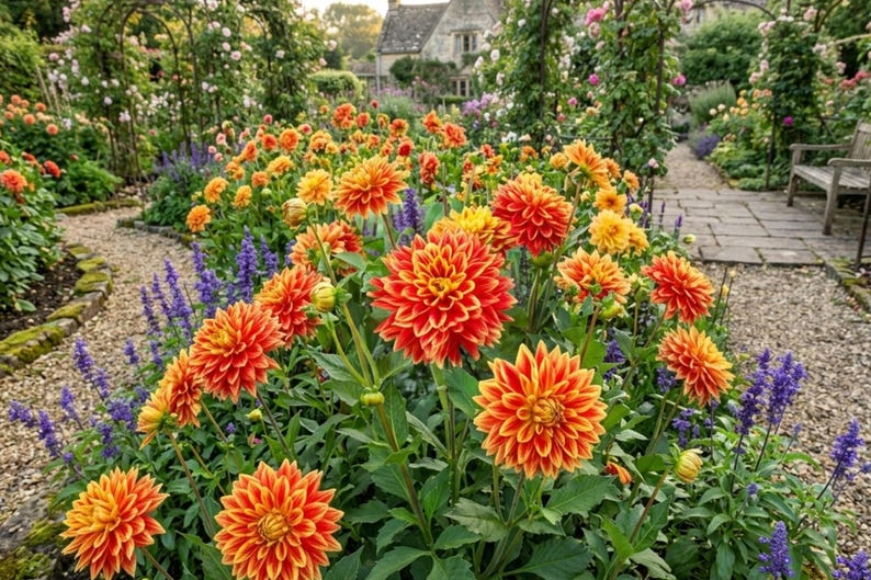 nurulflowers Dinnerplate Dahlia Tuber Clump - Thumbnail 2