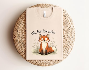 ¡Oh, por el amor de Fox! PNG, cita divertida de zorro, diseño sarcástico de animal, ilustración de zorro adorable, sudadera con capucha, taza, pegatina, descarga digital