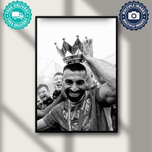 Mo Salah Poster, Football Print, Soccer Canvas, Sports Wall Art, Motivational Sports Poster, Vintage Football Art, Sports Decor