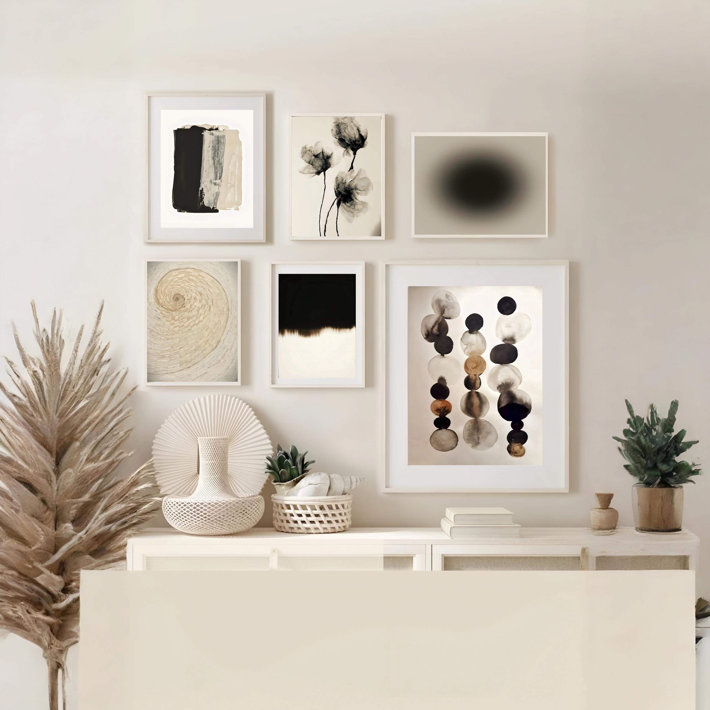 Modern Neutral Gallery Wall Art Set of 10 Abstract Wall Art Abstract ...
