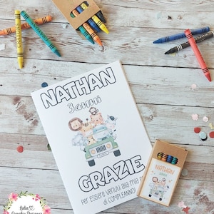 Libro da Colorare per bambini, SAVANA, FATTORIA, Animali, Regalo bambini, 2 anni, 3 anni, 4 anni, Compleanno, allestimento festa, party kit