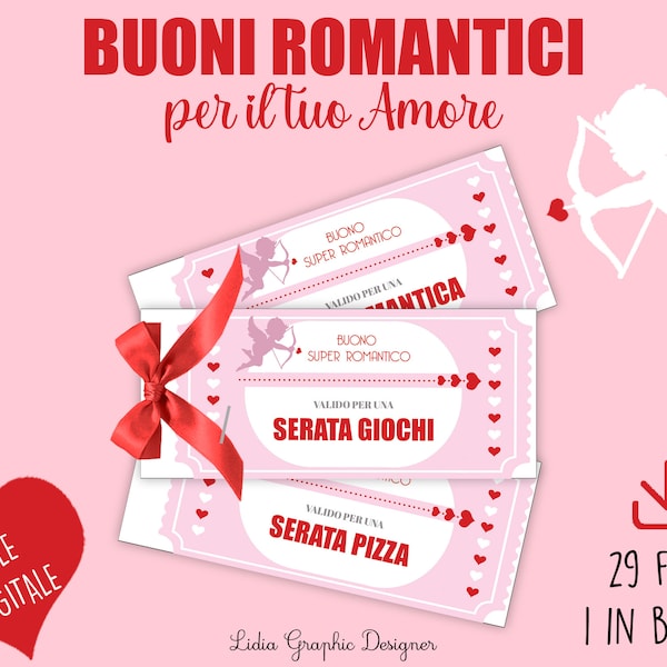 COUPON SAN VALENTINO, coppia, regalo fidanzati, natale, innamorati, matrimonio, anniversario, idea regalo san valentino, per lei, per lui