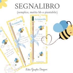 Segnalibri API, margherita, fiori, nascita, compleanno, battesimo, comunione, cresima, matita piantabile, bomboniera, cioccolatini, bambini