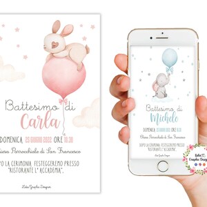 Annuncio animali battesimo, bambino, bambina, orsetto, gattino, coniglio, festa bambini, festa a tema, cioccolatini, quadretto nascita