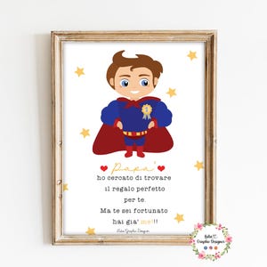 Idea regalo FESTA PAPà, regalo compleanno super papà, regalo personalizzato uomo, papà e figlia, regalo di natale per lui, regalo divertente