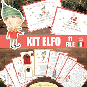 Zestaw do druku świątecznych elfów Świętego Mikołaja, certyfikat adopcji elfa, list od Świętego Mikołaja, świąteczne aktywności dla dzieci, psikusy z elfami