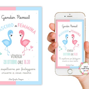 Invito digitale festa, gender reveal, maschio o femmina, Nascita, party kit, b, aby shower, gender reveal giochi, gender reveal italiano