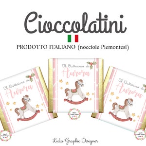 CIOCCOLATINI cavallo a dondolo, nascita, battesimo, compleanno, personalizzati, segnaposto, bambini, bomboniera, party kit, natale 2023