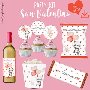 PARTY kit SAN VALENTINO, coppia, regalo fidanzati, natale, innamorati, matrimonio, anniversario, idea regalo san valentino, per lei, per lui