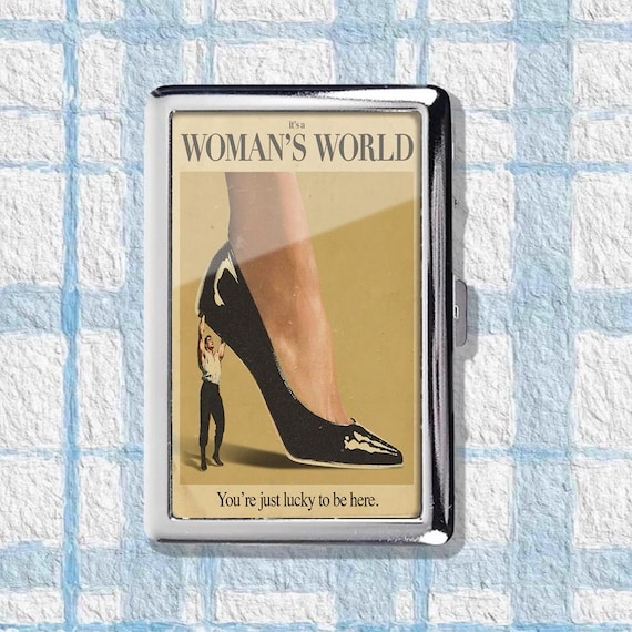 vintage ladies cigarette holder Woman World Cigarette Case Art Deco Vintage Metal Joint Holder  Zigarettenetui Nouveau Style Storage Box