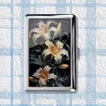 White Lilies Cigarette Case Art Deco Vintage Metal Joint Holder Zigarettenetui Nouveau Style Storage Box product logo