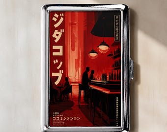 Portafoglio porta sigarette da interno bar, porta biglietti da visita, porta carte tascabile sottile, regalo retrò