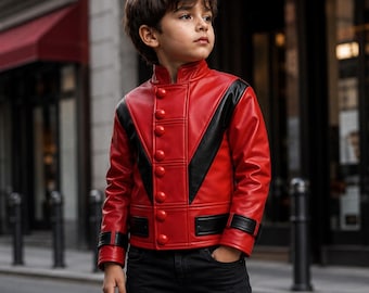 Thrillerjaskostuum voor kinderen | Rood MJ-thrillerjack voor kinderen