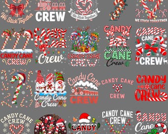 Christmas Candy Cane Crew PNG, Funny Holiday Love Candy Boys Girls Kids Clipart, Sublimation Digital Download