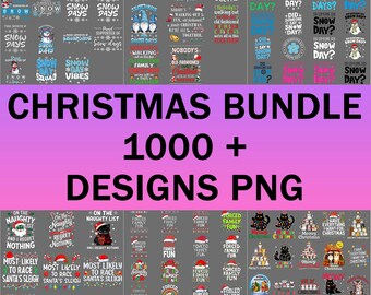 1000+ Christmas PNG Bundle – Stitch Cartoon Santa Clipart, Funny Holiday Coloring Sublimation, Festive Art File