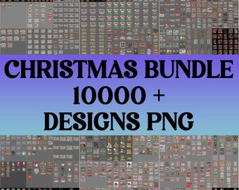 10000+ Christmas Bundle PNG – Christmas Candle Market Clipart, Festive Holiday Light Sublimation Design