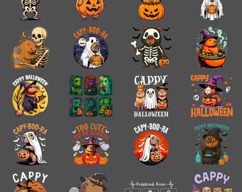 Witchy Capybara Halloween PNG, Cute Animal Spooky Humor Clipart, Slay Autumn Witch Sublimation Design, Digital Download