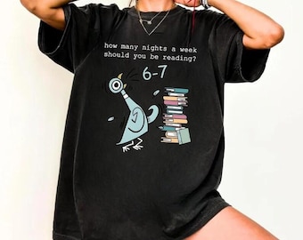 Camiseta "Pichón leyendo", sudadera con libros infantiles