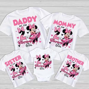 Minnie Mouse Family Birthday Shirts – Custom Name & Age