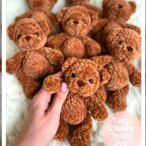 Mini ours en peluche au crochet, modèle PDF, tutoriel porte-clés Amigurumi, jolie peluche à faire soi-même, cadeau câlin pour les enfants, modèle d'ours en peluche au crochet