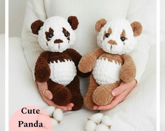 Amigurumi Panda Crochet Pattern – Easy Plush Toy (PDF Download)