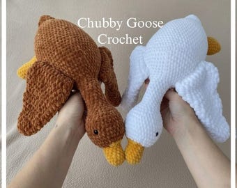 Easy Goose Crochet Pattern: Cute Plush Bird Toy, Beginner Friendly Farmhouse Decor (PDF Tutorial, Baby Home Decor, Digital Download)