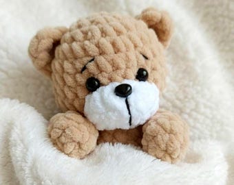 Crochet Teddy Bear Pattern, Amigurumi Bear Toy, Easy Plush PDF (Digital Download)