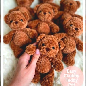 Mini Teddy Bear Crochet Pattern PDF, Amigurumi Keychain Tutorial, Cute Plush Toy DIY, Handmade Gift Idea, Crochet Teddy bear Pattern