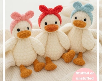 Haakpatroon eend, haakpatroon gevulde of ongevulde eend, schattig handgemaakt speelgoed of decoratie, gehaakt speelgoed