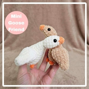 Virkmönster för minigås • Amigurumi PDF-gömmade plyschleksak DIY-handledning (digital nedladdning)