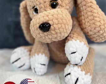 Amigurumi Puppy Crochet Pattern, Plush Dog DIY (PDF Pattern)