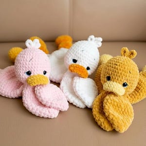 Patrón de amigurumi de pato a crochet, juguete de peluche suave en PDF, tutorial fácil para hacer un compañero de sueño (descarga en PDF)