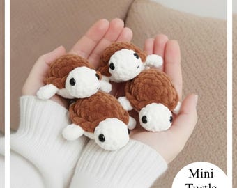 Mini Turtle Crochet Pattern PDF, Beginner Amigurumi Toy (Instant Download)