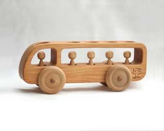 Hölzerne Bus - Wooden Toy Car - Cherry Holz-Eco freundliche Spielzeug