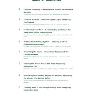 Caregiver Burnout Guide for Daughters — When You're the Only One Showing Up (Instant Download PDF) image 5